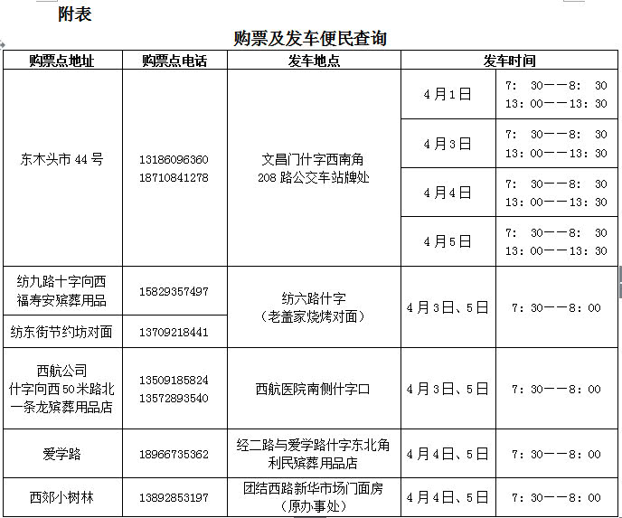 西安壽陽山清明祭祀專線開通啦！